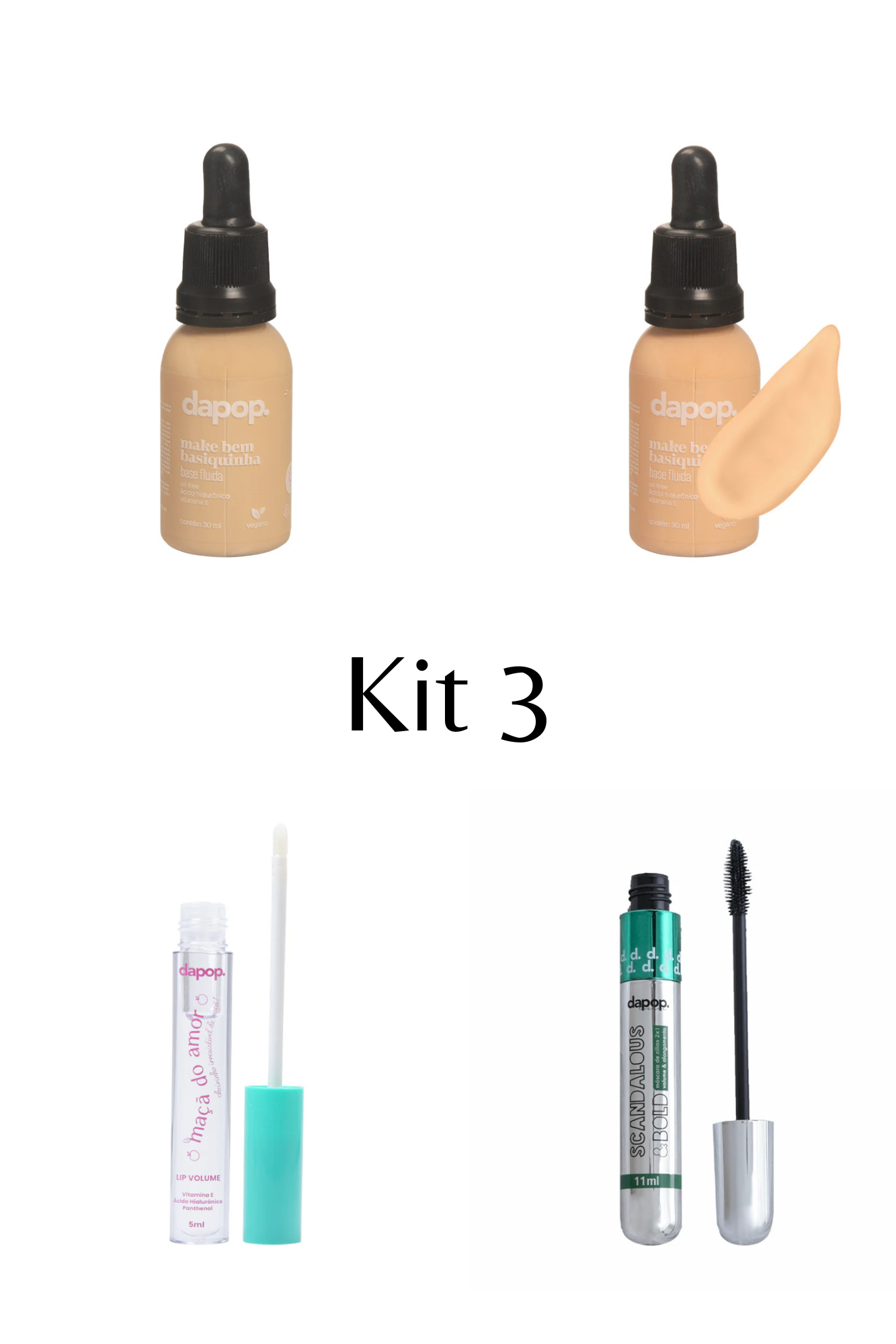 Kit Base + Rímel + Gloss de Brinde