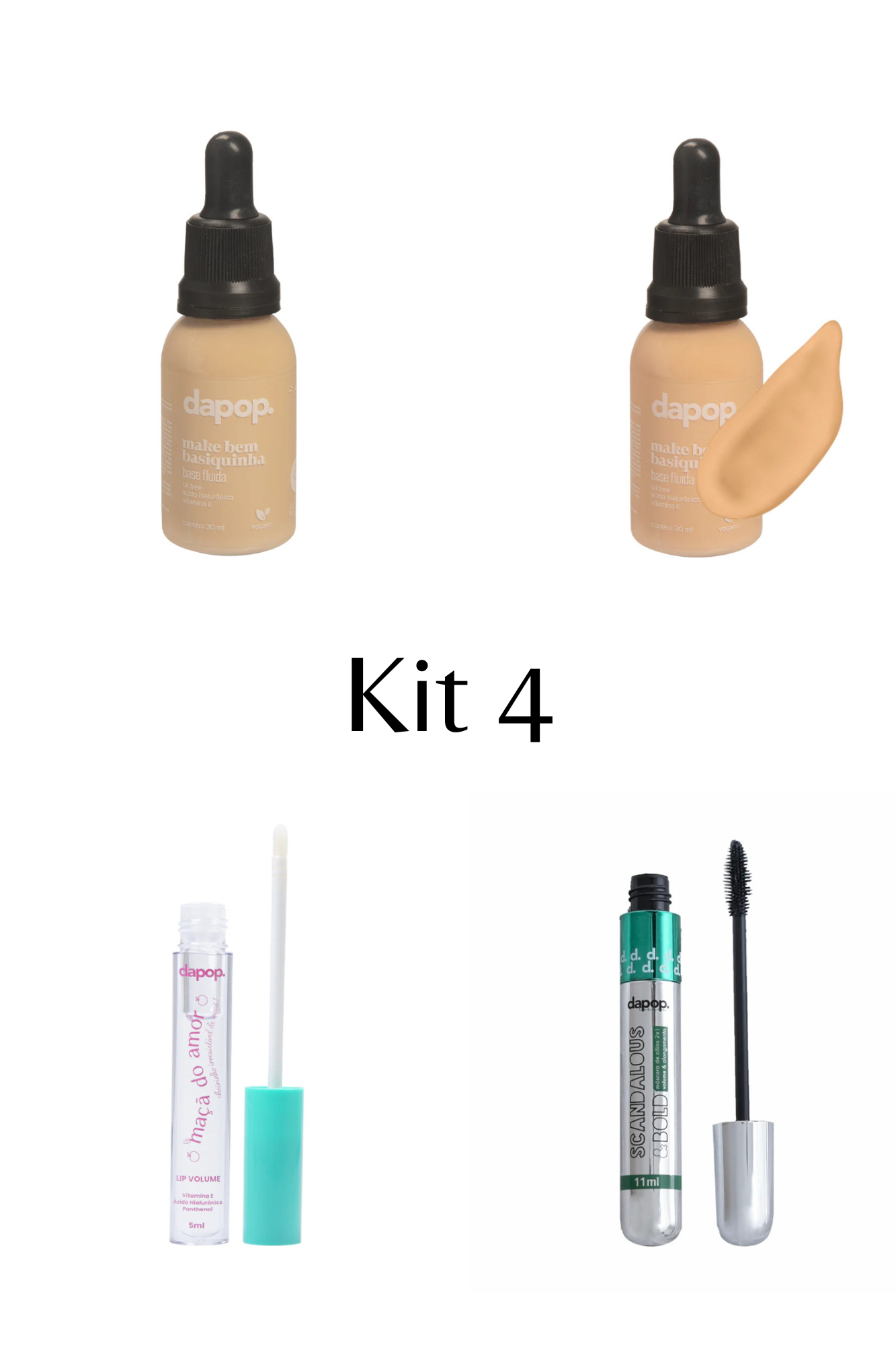 Kit Base + Rímel + Gloss de Brinde
