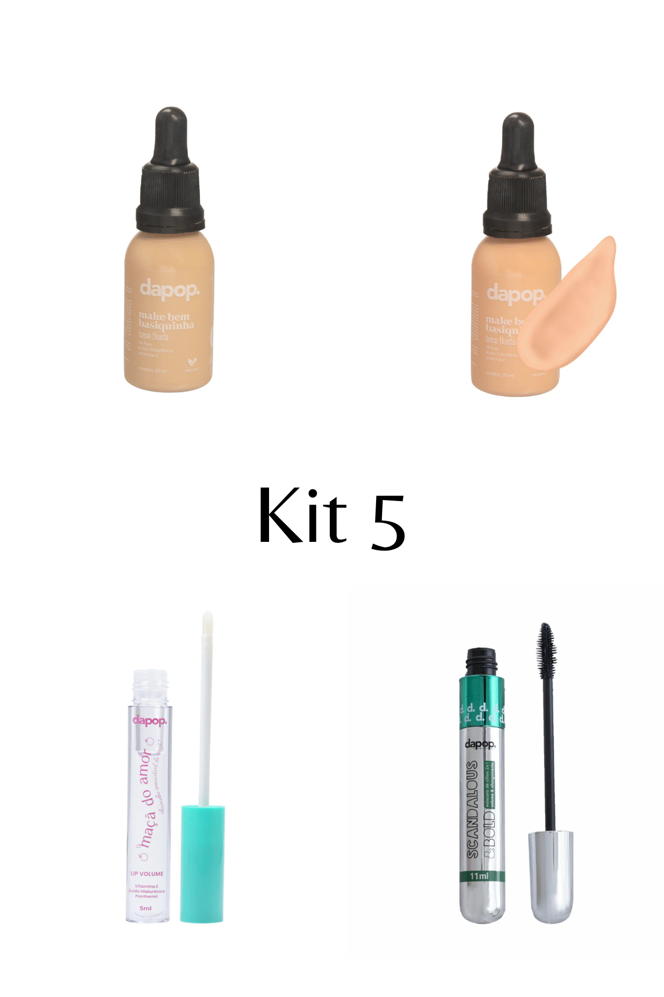 Kit Base + Rímel + Gloss de Brinde