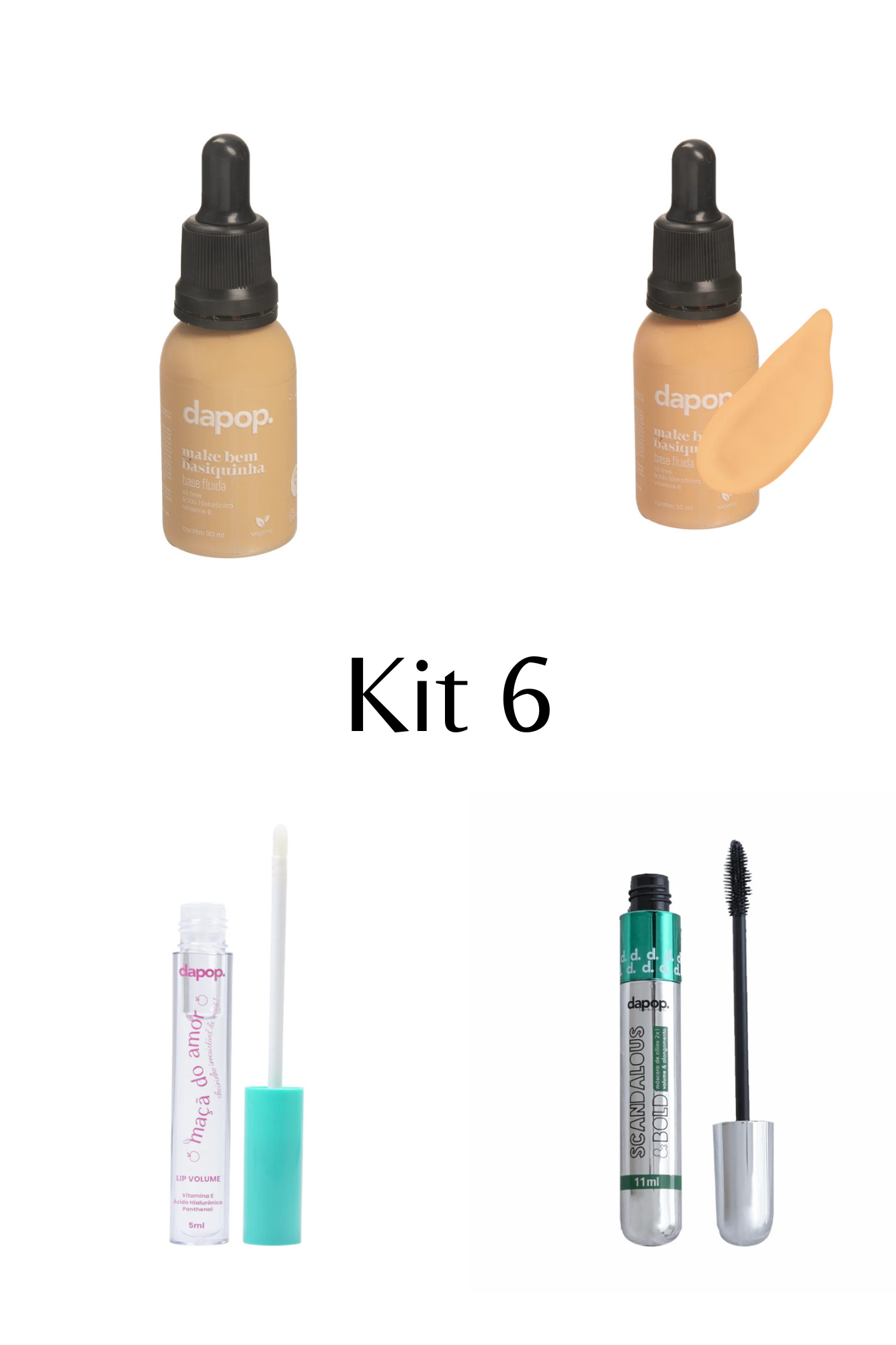 Kit Base + Rímel + Gloss de Brinde