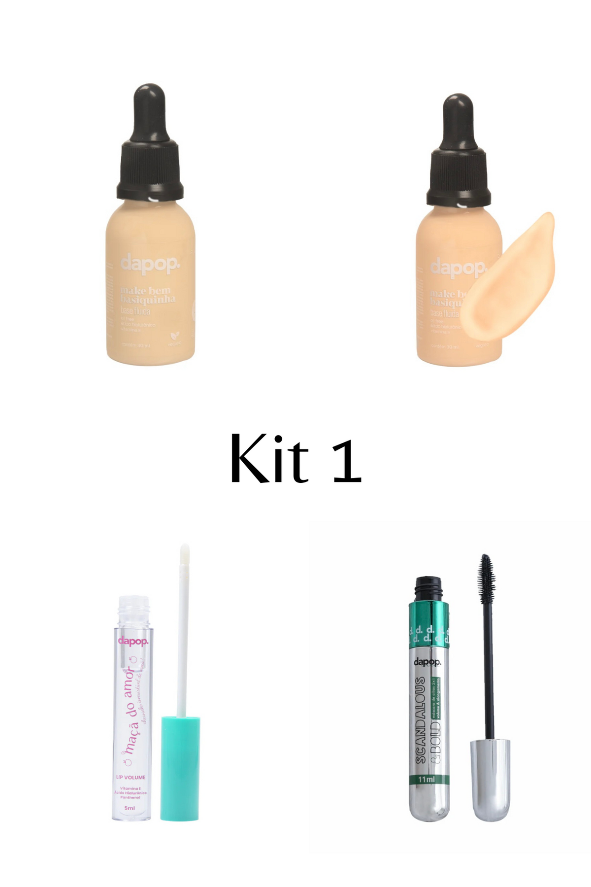 Kit Base + Rímel + Gloss de Brinde