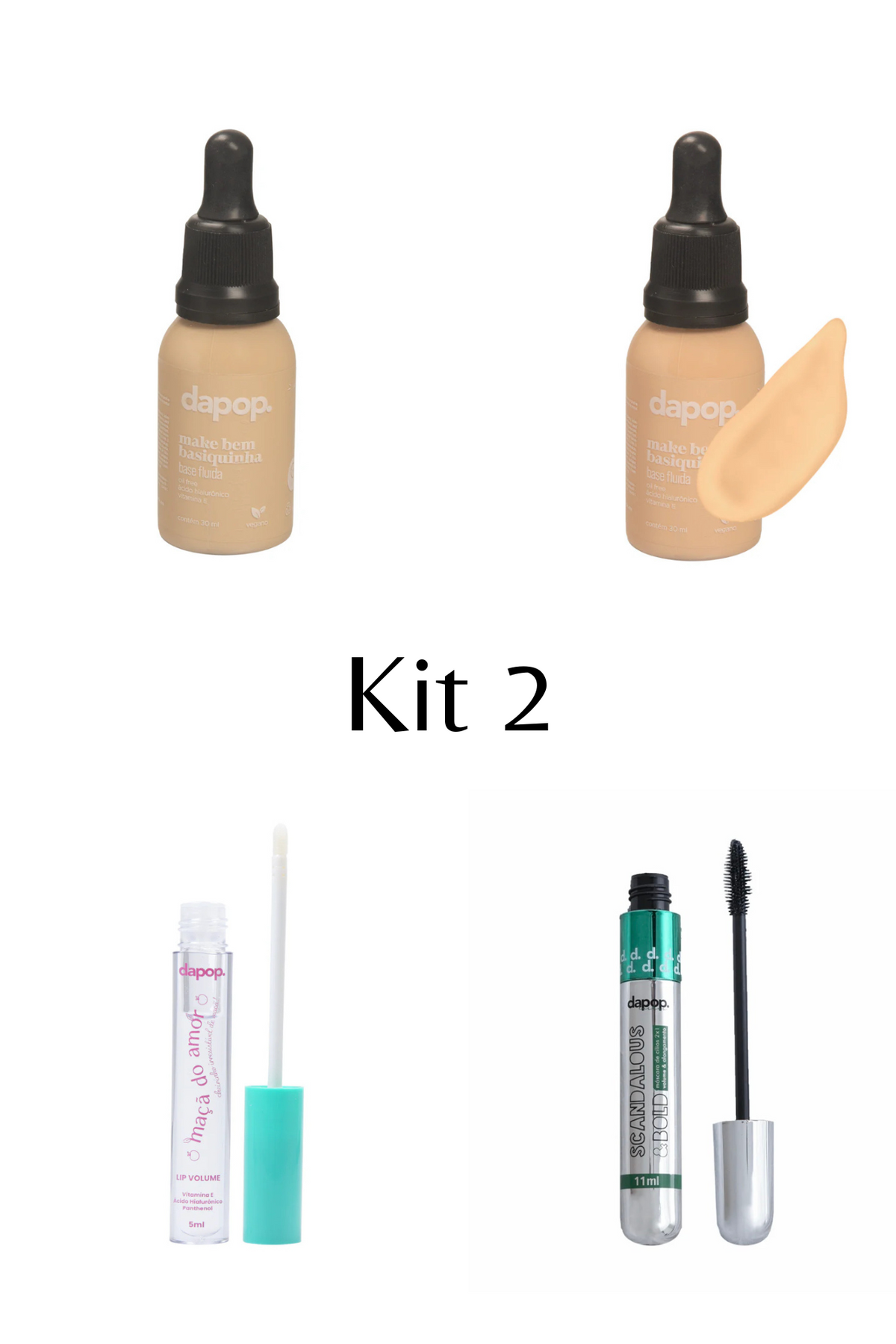 Kit Base + Rímel + Gloss de Brinde